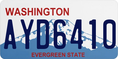 WA license plate AYD6410