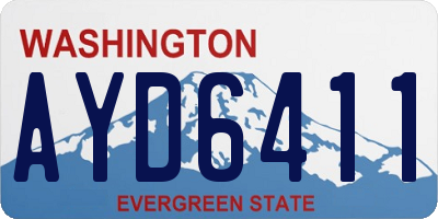 WA license plate AYD6411