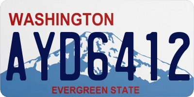 WA license plate AYD6412