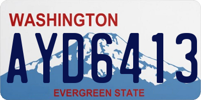 WA license plate AYD6413