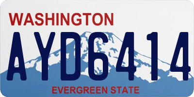 WA license plate AYD6414