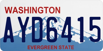 WA license plate AYD6415