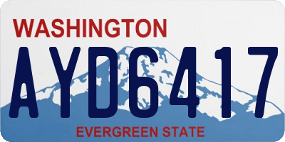 WA license plate AYD6417