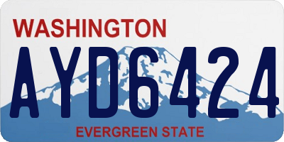 WA license plate AYD6424