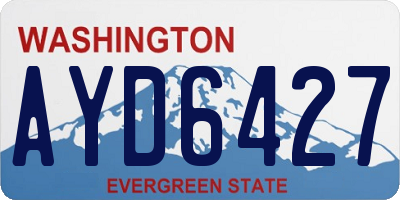 WA license plate AYD6427