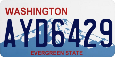 WA license plate AYD6429