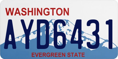 WA license plate AYD6431
