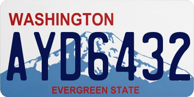 WA license plate AYD6432