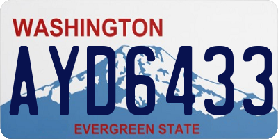 WA license plate AYD6433