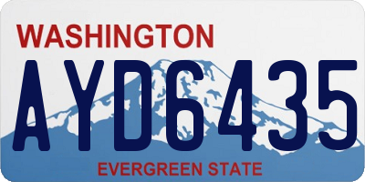 WA license plate AYD6435
