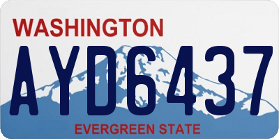 WA license plate AYD6437