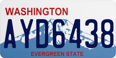 WA license plate AYD6438