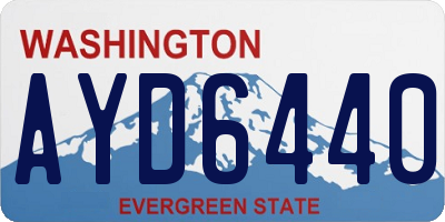 WA license plate AYD6440