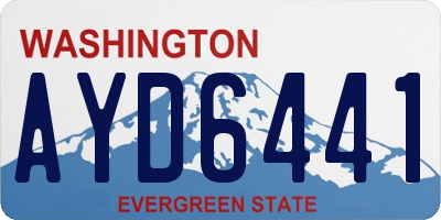 WA license plate AYD6441