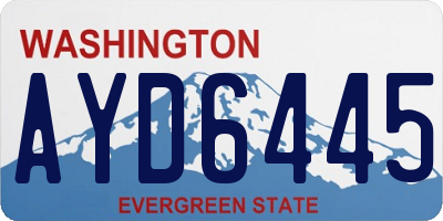 WA license plate AYD6445