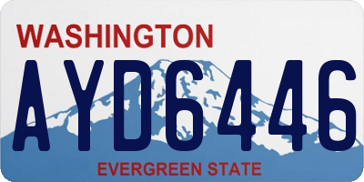 WA license plate AYD6446