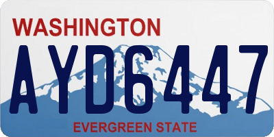 WA license plate AYD6447