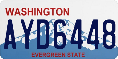 WA license plate AYD6448