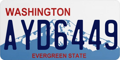WA license plate AYD6449