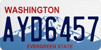 WA license plate AYD6457