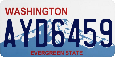 WA license plate AYD6459