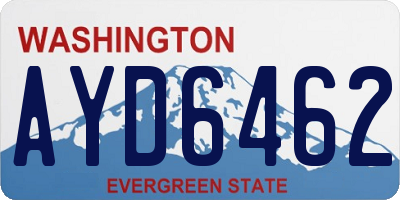 WA license plate AYD6462