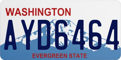 WA license plate AYD6464