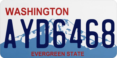 WA license plate AYD6468