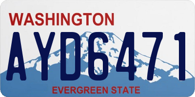 WA license plate AYD6471