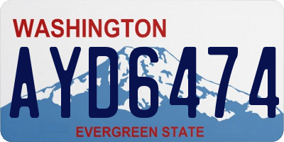 WA license plate AYD6474