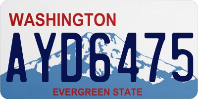 WA license plate AYD6475