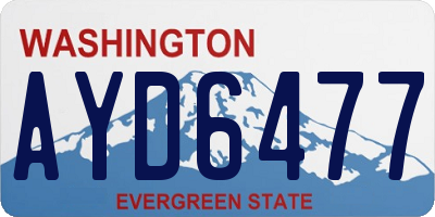 WA license plate AYD6477