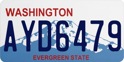 WA license plate AYD6479