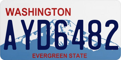 WA license plate AYD6482
