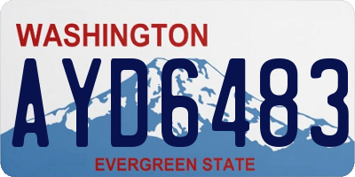 WA license plate AYD6483