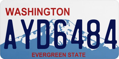 WA license plate AYD6484