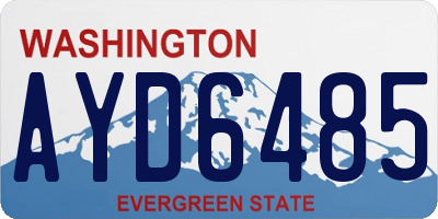 WA license plate AYD6485