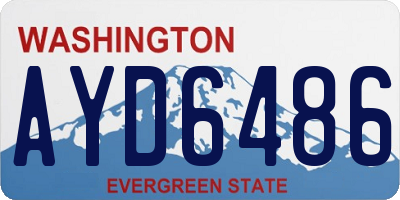 WA license plate AYD6486