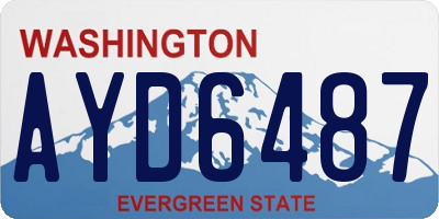 WA license plate AYD6487