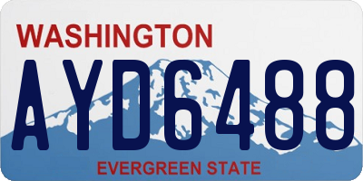 WA license plate AYD6488