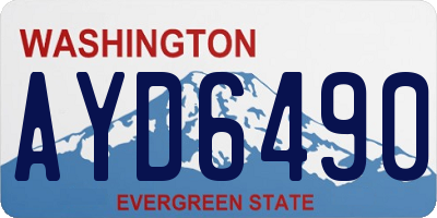 WA license plate AYD6490