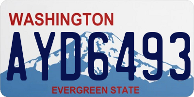 WA license plate AYD6493