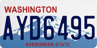 WA license plate AYD6495