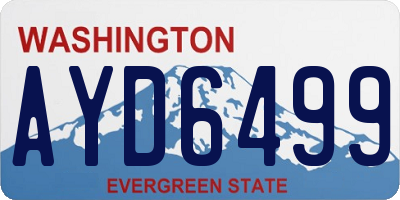 WA license plate AYD6499