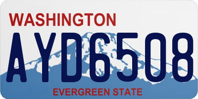 WA license plate AYD6508