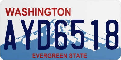 WA license plate AYD6518