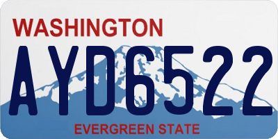 WA license plate AYD6522