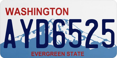 WA license plate AYD6525