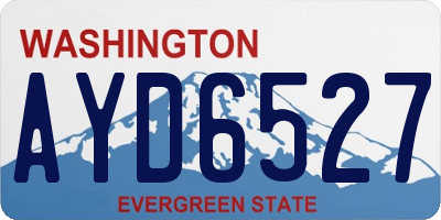 WA license plate AYD6527