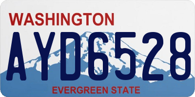 WA license plate AYD6528